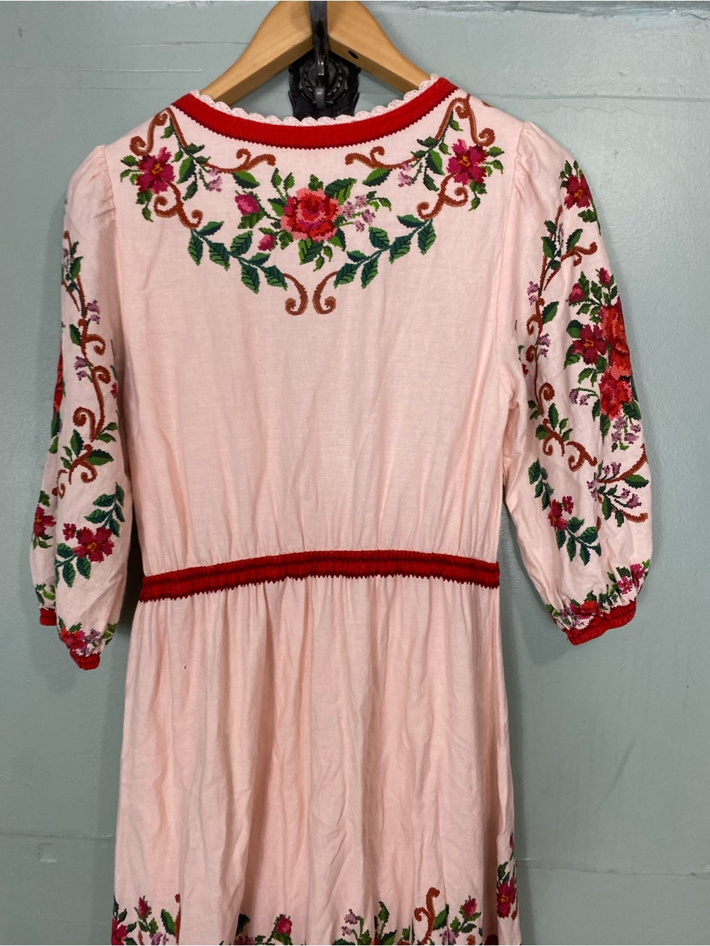 Farm Rio Flower Tapestry Maxi Dress Pink Floral Sundress Medium - Picture 6 of 8